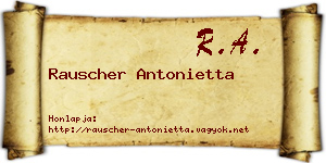 Rauscher Antonietta névjegykártya